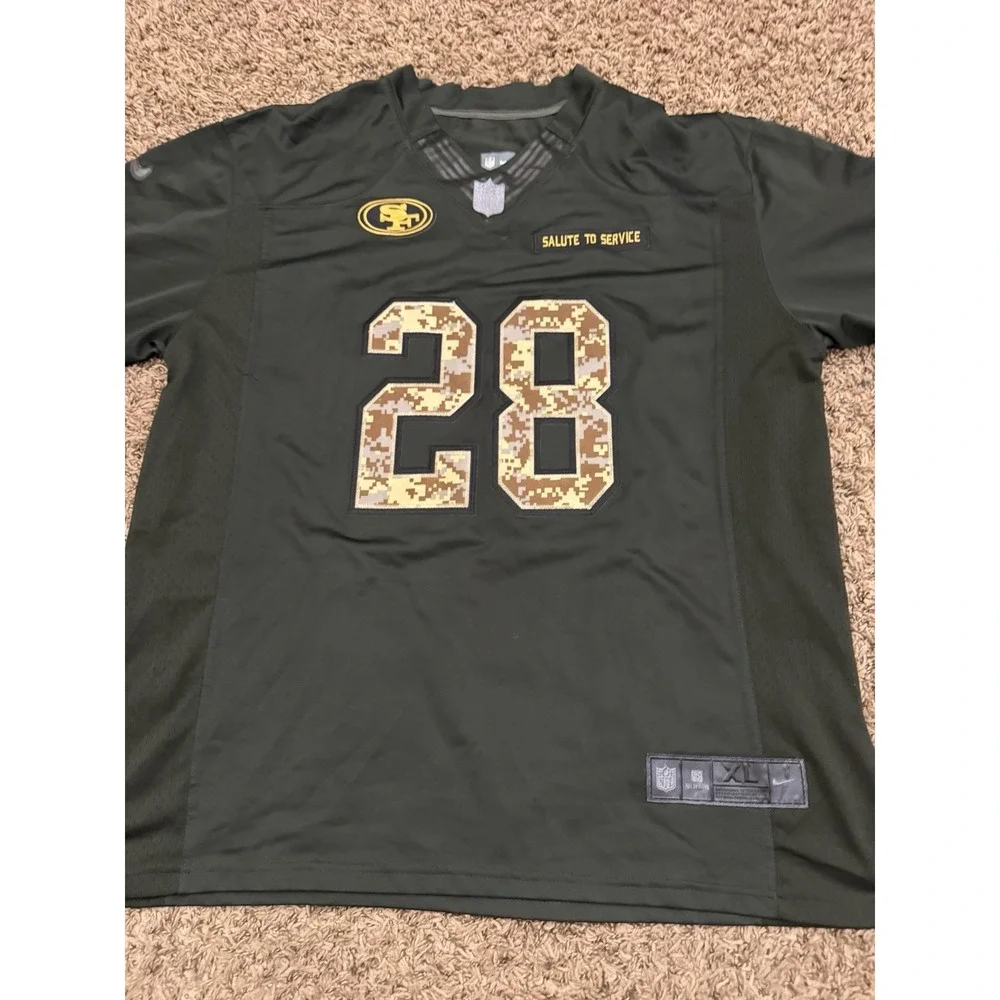 San Francisco 49ers Salute to Service Military Nike Jersey #28 Hyde Size XL
